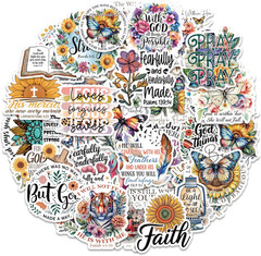 100Pcs Christian Stickers – Bible Verse & Jesus Quotes | Faith Stickers for S…