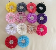 DIY LARGE Parisian Chiffon Flower with Pearl & Rhinestone Embellishment