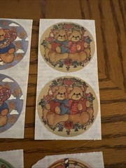 Vintage Stickers Lucy Rigg Teddy Bears Lot Of 18 Stickers