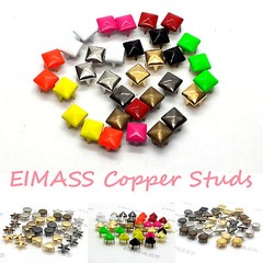 100 x Copper Studs Rivets, Leather Craft, Costumes, Bags, Belts, Shoes, 2188