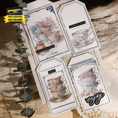 Vintage Vellum Stickers Floral Plants Elements Scrapbooking Supplies Flowers Bot