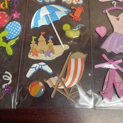 RECOLLECTIONS STICKERS HAPPY BIRTHDAY ,BALLERINA,fun In Sun Lot Of 4