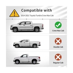OEDRO Floor Mats Compatible with Toyota Tundra CrewMax Cab 2014-2021, Custom …