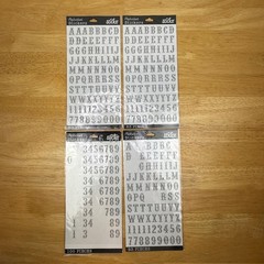Sticko Alphabet Stickers Carnival Silver Glitter Letters Numbers Lot 4 Sheets
