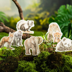 200 Pieces African Wildlife Washi Stickers – Cute Jungle Animal Japanese Paper S