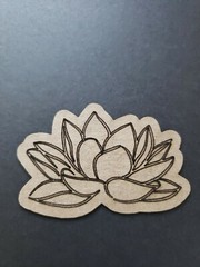 Chipboard Scrapbooking laser scored & cut die cut embellishments lotus flower #1