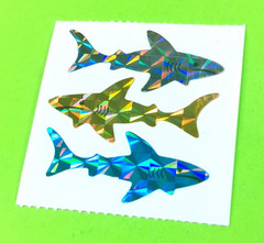 Vintage Prismatic Great 7 Sharks Sticker Mod