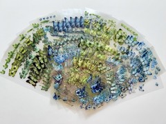 Clearance: 40 Ultimate Blue & Green Butterfly Sticker Sheets (PET, 60x175mm)