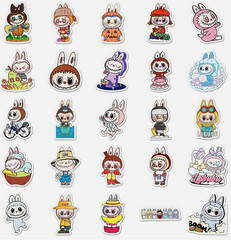LOT OF 10 PCs Random LABUBU friends cartoon character monster devil decals USA