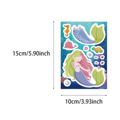 8/16PCS Creative Mermaid Sticker diy Notebook Handbook Sticker Material Sticker