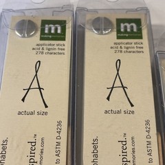4-Making Memories Simply Stated Rub On Large / Small Black Alphabet Sets. NEW!!