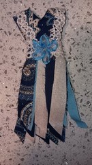 Lot of 3 Handmade Dresses For Junk Journals Scrapbooks Shadow Boxes Or Ornaments