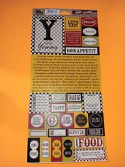 Kitchen Phrase Sticker Sheet Y Is For Yummy Bon Appetit Labels Decorative Craft