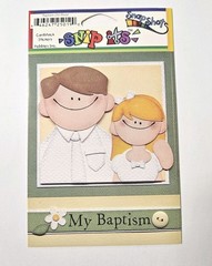 Pebbles Inc. Baptism Girl-Blonde Cardstock Stickers Preacher Yellow Hair Flower