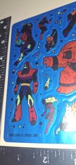 vintage Stickers,space Aliens Monsters Shiny Mylar Foiled Rare 1 Sheet 3m 1990