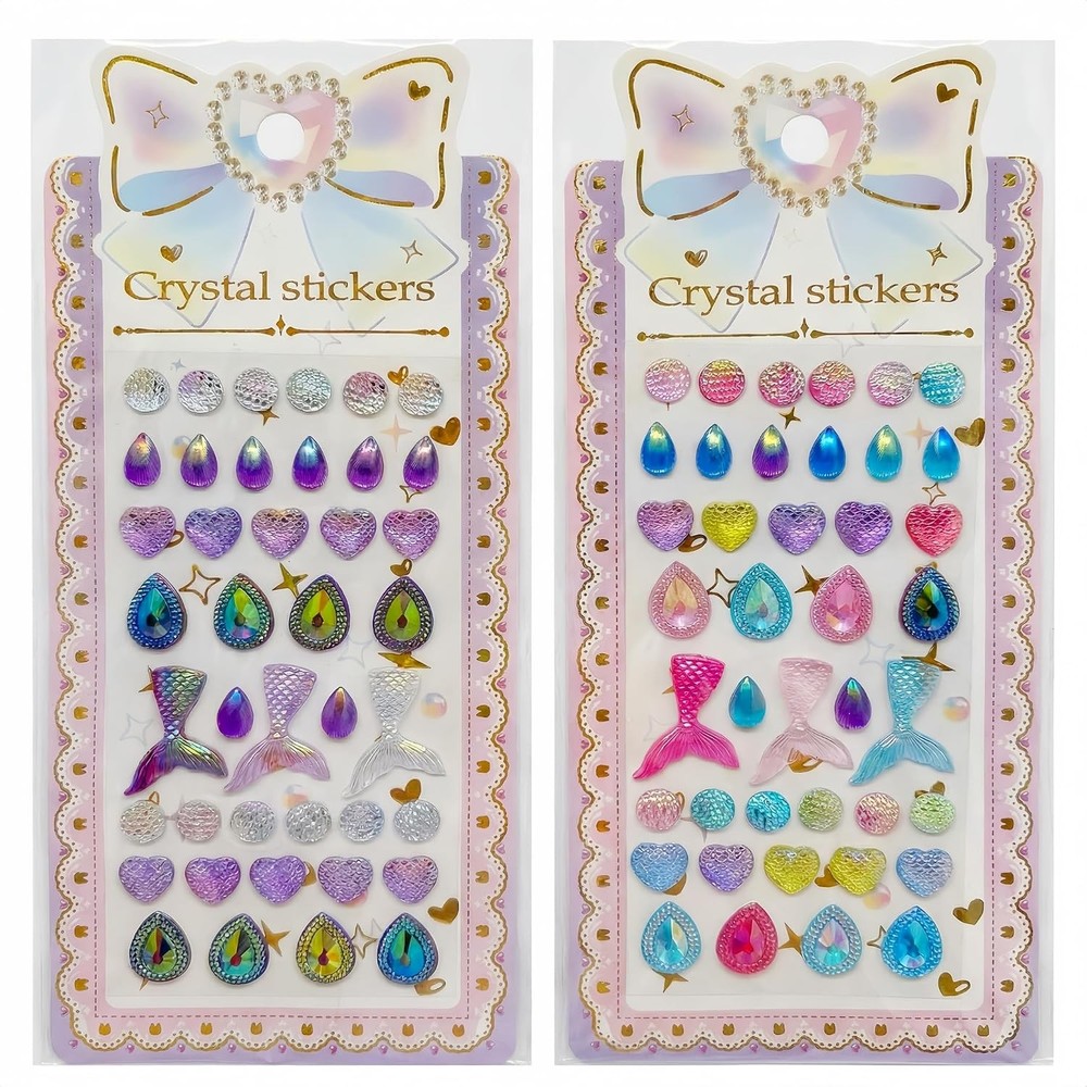 2 Sheets Airy 3D Puffy Stickers Resin