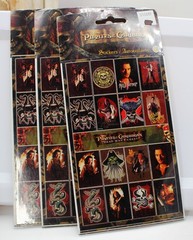 VINTAGE DISNEY PIRATES OF THE CARIBBEAN DEAD MAN’S CHEST STICKERS 3 PACKS SEALED