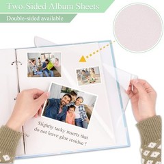 70 Pack 11×9 Photo Album Refill Pages Self Adhesive Sheets for 3 Ring Binders