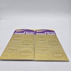 Trend Enterprises Excellence Gold Award Seals Stickers T-74003 Lot Of 2 Packs