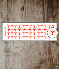Ovulation Planner Reminder Stickers 52 Matte or Glossy Paper Kiss Cut (#155)