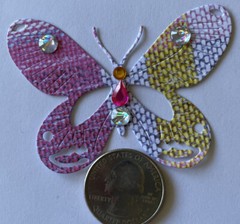 FANCY BUTTERFLY Pre-Made Die-Cuts (2pc)Victorian•Steampunk•Filagree •Glittered••