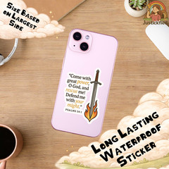 Psalms 54:1 Sticker, Custom Faith Sticker, Cute Bible Verse Sticker Decal