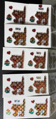 5 VINTAGE 80’S PRISM SCARED CATS STICKER STRIPS 10 STICKERS INCLUDED