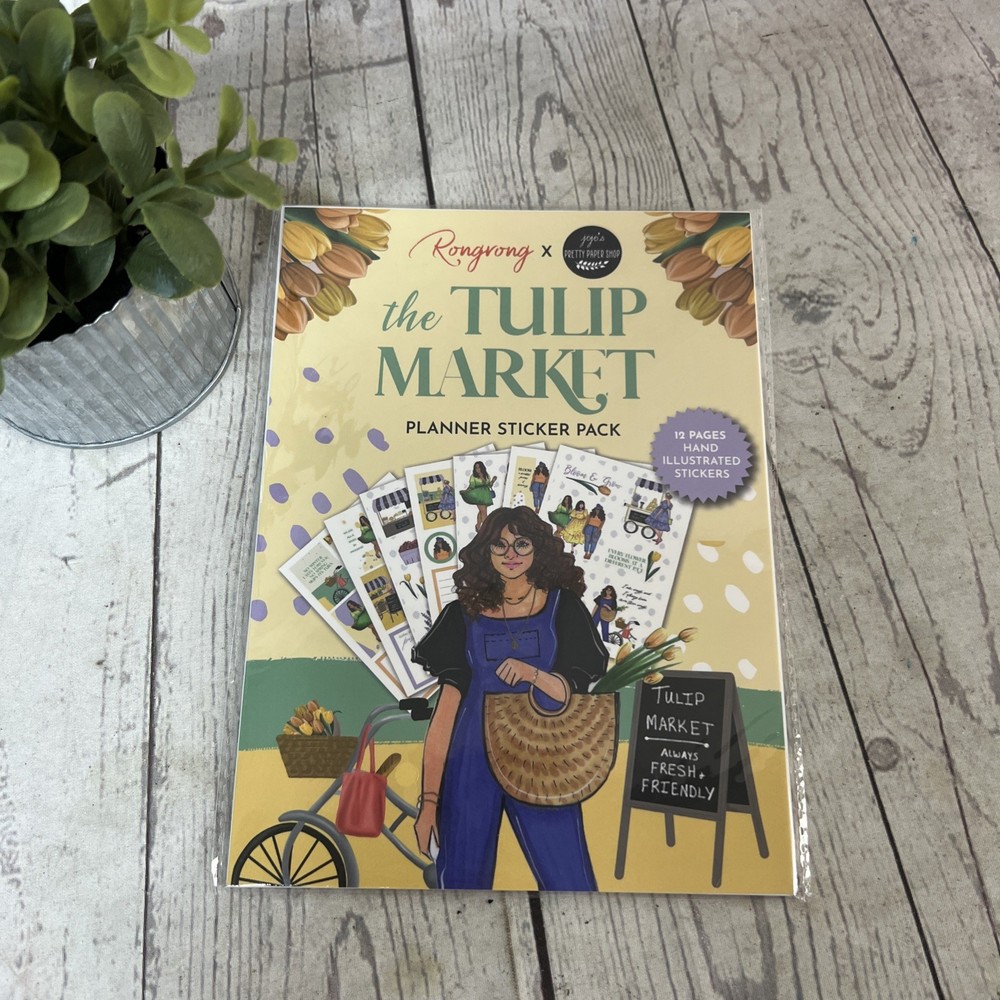 Rongrong The Tulip Market Planner Sticker Pack Boho Cottagecore Scrapbooking