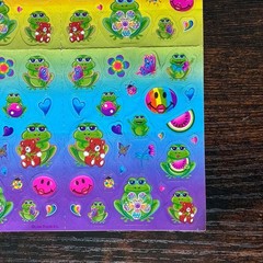 Lisa Frank Frog Complete Sticker Sheet S394 Rare Collectibles