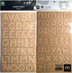 2 SETS MAKING MEMORIES CREATIVE LETTERS ABC STICKERS CHUNKY LAYOVERS DOTS 1 1/4″