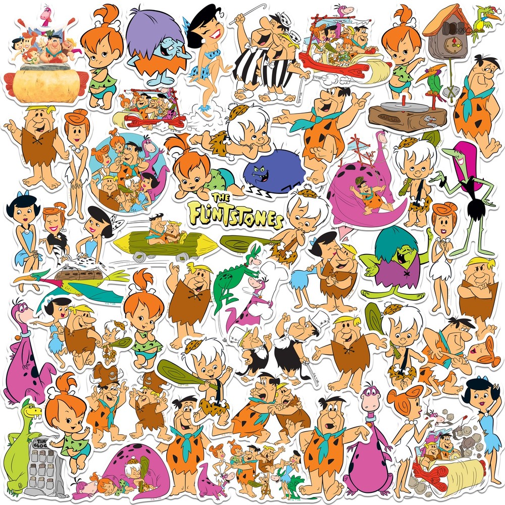 THE FLINTSTONES VARIETY DIE CUT VINYL 50 CT STICKER PACK
