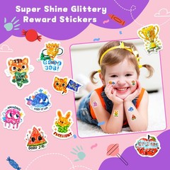 1300+ Teacher Stickers for Students, Holographic Glittery Sticker for Kids Cl…