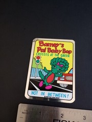 Vintage Stickers Barney Dinosaur Foil Mylar Vending Machine Sticker Reflective