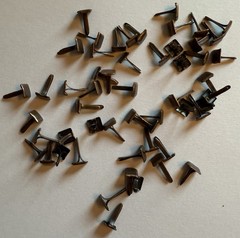 Antique Bronze Mini Metal Brads 50 Pcs Scrapbook Card Junk Journal Office #BR6