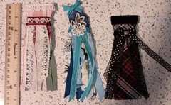 Lot Of 3 Handmade Dresses For Junk Journals scrapbooks shadow boxes Ornaments