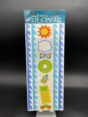 Frances Meyer Summer Border Stickers Waves Sun Raft Sunglasses Tube 1 Sheet New
