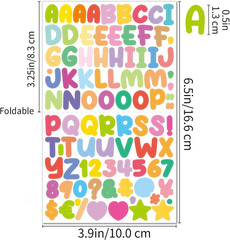 5400 Letter Stickers, 60 Sheets Alphabet Stickers, 0.5In Vinyl, Self-Adhesive, M