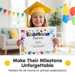 30 PCS Handprints Design Kindergarten Diplomas Preschool Graduation Accessory