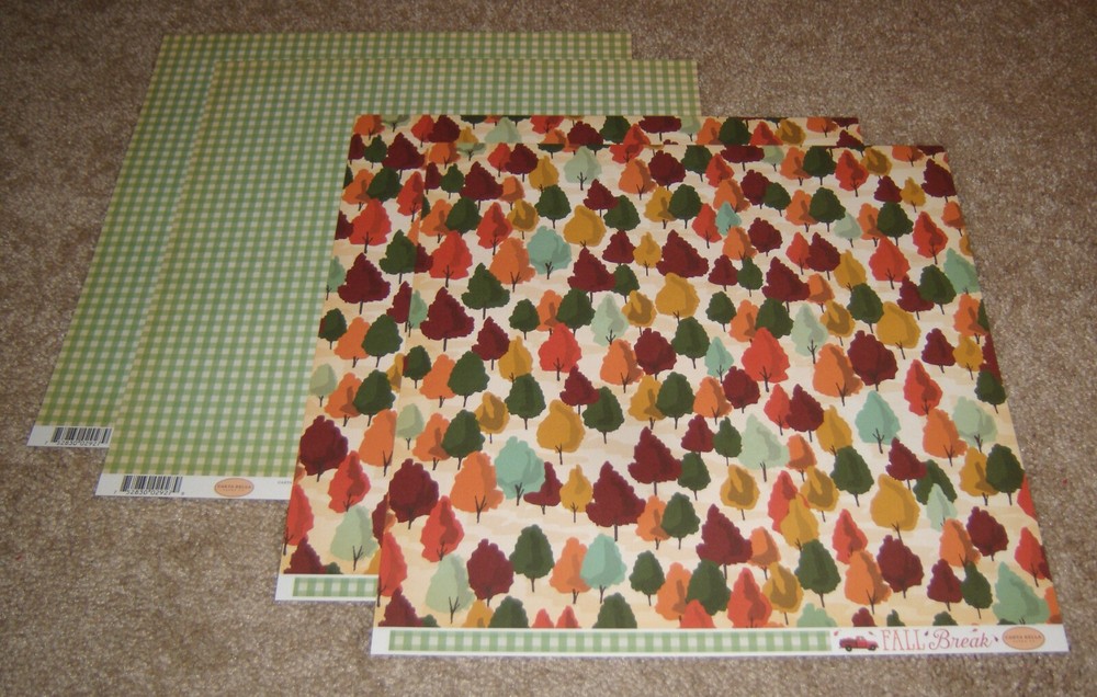 Carta Bella 12×12 Double Sided Scrapbook Papers(4) ~ Fall/Autumn Trees