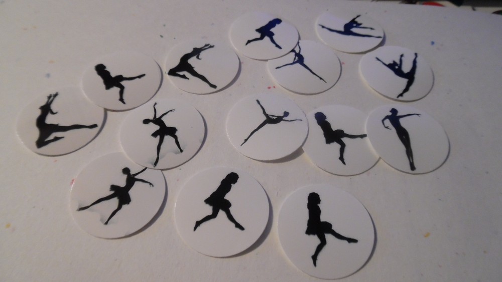Pre Cut One Inch Bottle Cap Image BALLET BALLERINA DANCE silhouette Free Ship