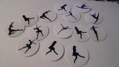Pre Cut One Inch Bottle Cap Image BALLET BALLERINA DANCE silhouette Free Ship