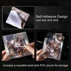 100 Pcs Vintage Ephemera Paper Stickers for Scrapbooking | Pre-Cut Frames, Tags,