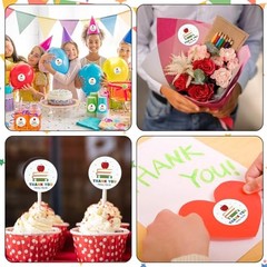 1.5 Inch 500 PCS Teacher Appreciation Stickers Thank You for All You Do Books