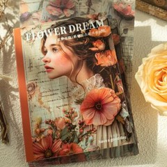 30Pcs Vintage Flowers Girls Scrapbook Paper Wall Collage Junk Journals Supplies