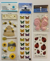 Lot Of Bug Stickers! Jolee’s Boutique, Recollections Sticko, Martha Stewart, Etc