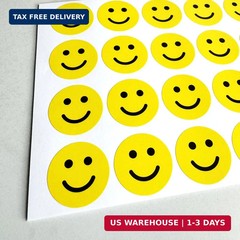 1000+PCS Yellow Smiley Face Stickers 1 Inch – Bulk Happy Face Stickers for Cla