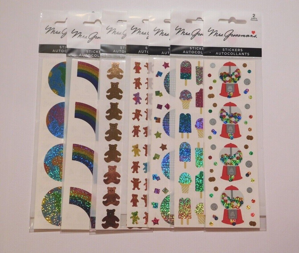 Mrs. Grossman’s stickers You Choose Sticker Packs Brand New ~Sparkle & More~