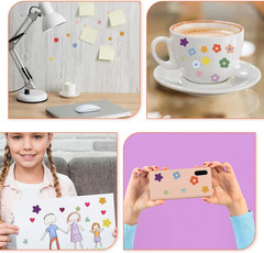 24 Sheets / 1434 Pcs Small Cute Sticker Sheets – Colorful Dot Star Flower Heart