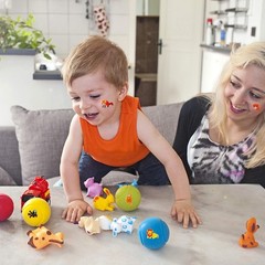 Assorted 3D Animal Stickers for Kids – 14 Non-Toxic Glitter Foam Sheets