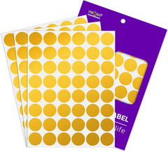 1 Inch White Dot Sticker,720Pcs Permanent Adhesive Color Code Circle Labels | Wr
